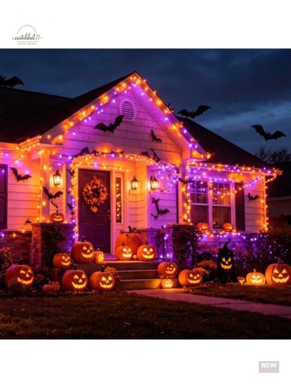 Incandescent Mini String Lights Halloween Decor Connectable Outdoor 100 Count - Picture 3 of 5